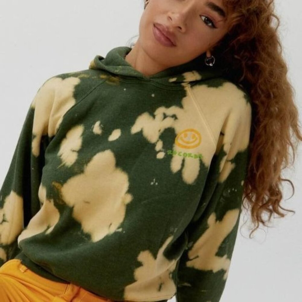 Daydreamer Women’s ‘92 Raglan Tie-dye Cropped Hooide Sz S